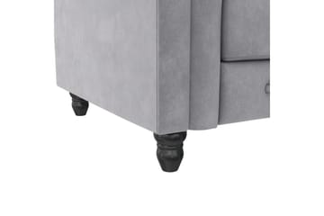 Fåtölj Felix Ljusgrå, Sammet/Trä/Metall - Ljusgrå, Sammet/Trä/Metall - Möbler - Fåtölj & stolar - Fåtölj