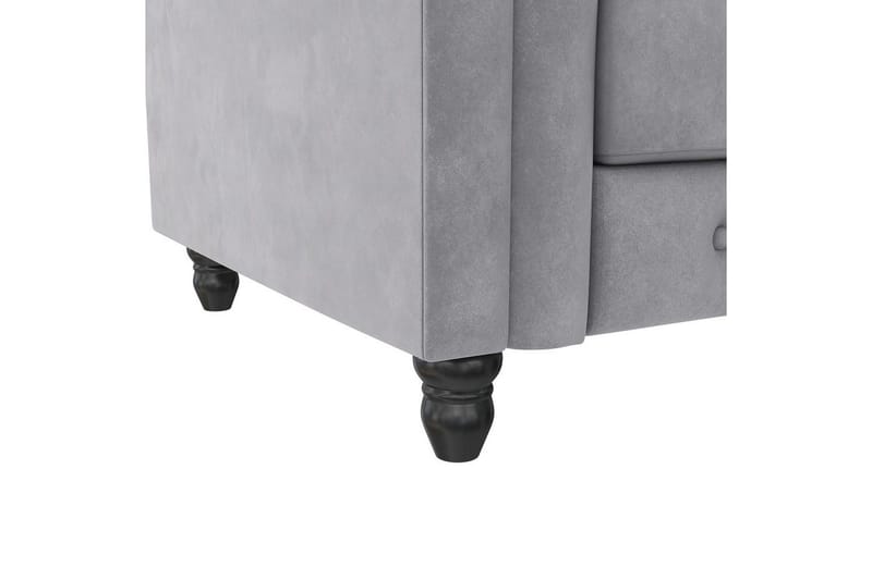 Fåtölj Felix Ljusgrå, Sammet/Trä/Metall - Ljusgrå, Sammet/Trä/Metall - Möbler - Fåtölj & stolar - Fåtölj