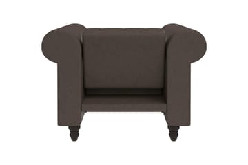 Fåtölj Felix Mörkbrun, Mikrofiber/Trä/Metall - Mörkbrun, Mikrofiber/Trä/Metall - Möbler - Fåtölj & stolar - Fåtölj