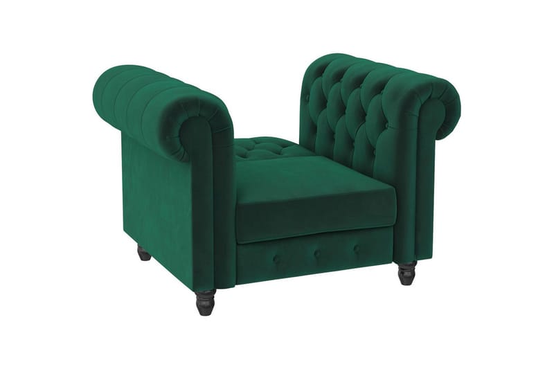 Fåtölj Felix Mörkgrön, Sammet/Trä/Metall - Mörkgrön, Sammet/Trä/Metall - Möbler - Fåtölj & stolar - Fåtölj