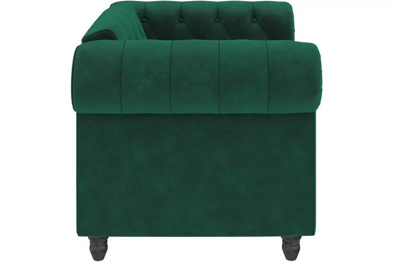 Fåtölj Felix Mörkgrön, Sammet/Trä/Metall - Mörkgrön, Sammet/Trä/Metall - Möbler - Fåtölj & stolar - Fåtölj