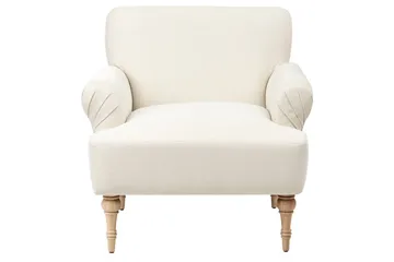 Fåtölj Fredros - Beige, ljust trä - Möbler - Fåtölj & stolar - Fåtölj