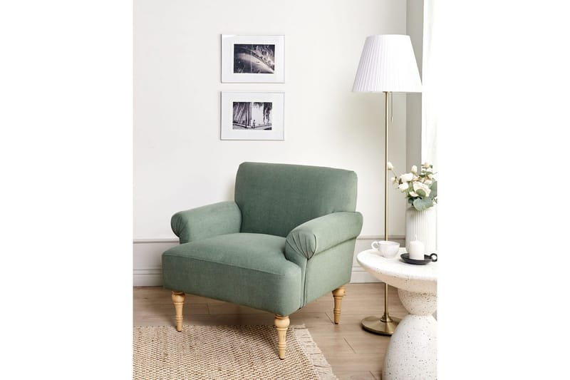 Fåtölj Fredros - Grönt, ljust trä - Möbler - Fåtölj & stolar - Fåtölj