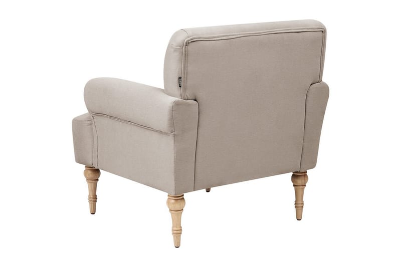 Fåtölj Fredros - Taupe, ljust trä - Möbler - Fåtölj & stolar - Fåtölj