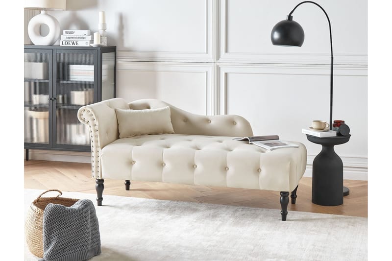 Frostorp Schäslong 152 cm - Beige/Svart - Möbler - Fåtölj & stolar - Fåtölj - Liggfåtölj
