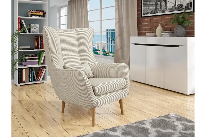 Gabi Fåtölj - Beige - Möbler - Fåtölj & stolar - Fåtölj - Öronlappsfåtölj