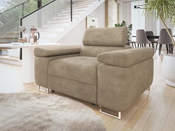 Gabina Modern Fåtölj i Tyg - Beige - Möbler - Fåtölj & stolar - Fåtölj