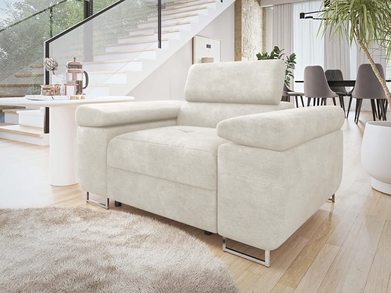Gabina Modern Fåtölj i Tyg - Beige - Möbler - Fåtölj & stolar - Fåtölj