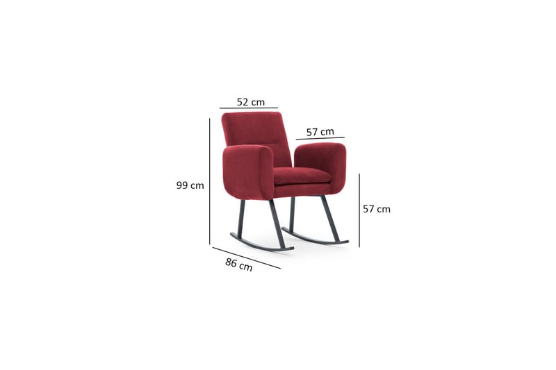 Gungfåtölj Hedhehope - Maroon - Möbler - Fåtölj & stolar - Fåtölj