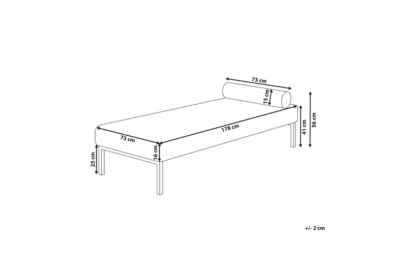 Hagerso Schäslong 178 cm - Svart/Vit - Möbler - Soffa - Dagbädd