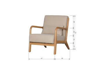 Highly Fåtölj i Tyg - Beige - Möbler - Fåtölj & stolar - Fåtölj