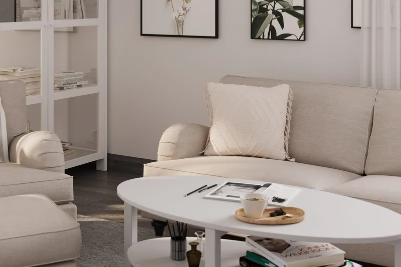 Howard Classic Fåtölj med Fotpall - Beige - Möbler - Fåtölj & stolar - Fåtölj - Fåtölj med fotpall