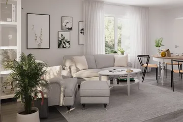 Howard Classic Fåtölj med Fotpall - Grå - Möbler - Fåtölj & stolar - Fåtölj - Fåtölj med fotpall