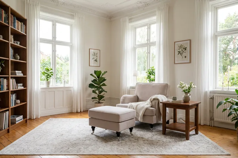 Howard Classic Soffgrupp Fåtölj och Fotpall i Sammet - Beige - Möbler - Fåtölj & stolar - Fåtölj - Howard fåtölj