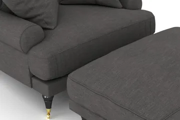 Andrew Fåtölj med Fotpall - Mörkgrå/Mässing - Möbler - Fåtölj & stolar - Fåtölj - Howard fåtölj