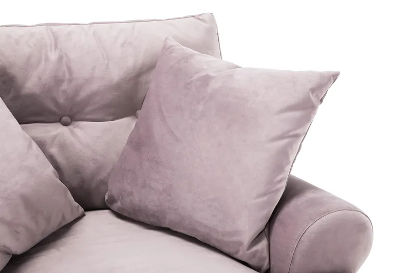 Andrew Fåtölj med Fotpall Sammet - Lila/Krom - Möbler - Fåtölj & stolar - Fåtölj - Sammetsfåtölj