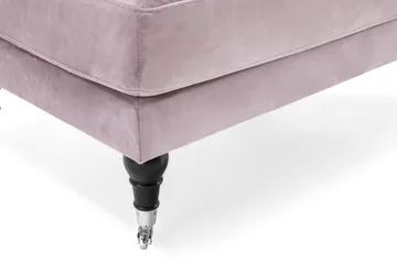 Andrew Fåtölj med Fotpall Sammet - Lila/Krom - Möbler - Fåtölj & stolar - Fåtölj - Sammetsfåtölj