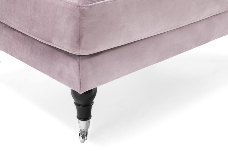 Andrew Fåtölj med Fotpall Sammet - Lila/Krom - Möbler - Fåtölj & stolar - Fåtölj - Sammetsfåtölj