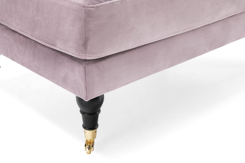 Andrew Fåtölj med Fotpall Sammet - Lila/Mässing - Möbler - Fåtölj & stolar - Fåtölj - Sammetsfåtölj