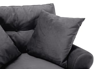 Andrew Fåtölj med Fotpall Sammet - Mörkgrå/Mässing - Möbler - Fåtölj & stolar - Fåtölj - Sammetsfåtölj