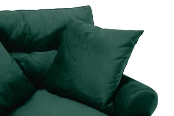 Andrew Fåtölj med Fotpall Sammet - Mörkgrön/Mässing - Möbler - Fåtölj & stolar - Fåtölj - Sammetsfåtölj