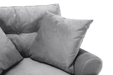 Andrew Fåtölj med Fotpall Sammet - Silvergrå/Krom - Möbler - Fåtölj & stolar - Fåtölj - Sammetsfåtölj