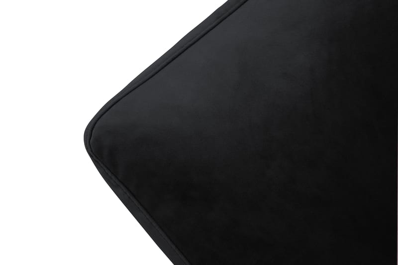 Andrew Fåtölj med Fotpall Sammet - Svart/Krom - M öbler - Fåtölj & stolar - Fåtölj - Sammetsfåtölj