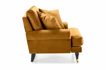 Andrew Sammetsfåtölj - Amber/Mässing - Möbler - Fåtölj & stolar - Fåtölj - Sammetsfåtölj