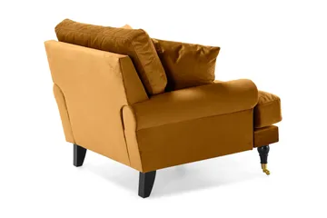 Andrew Sammetsfåtölj - Amber/Mässing - Möbler - Fåtölj & stolar - Fåtölj - Sammetsfåtölj