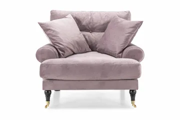 Andrew Sammetsfåtölj - Lila/Mässing - Möbler - Fåtölj & stolar - Fåtölj - Sammetsfåtölj