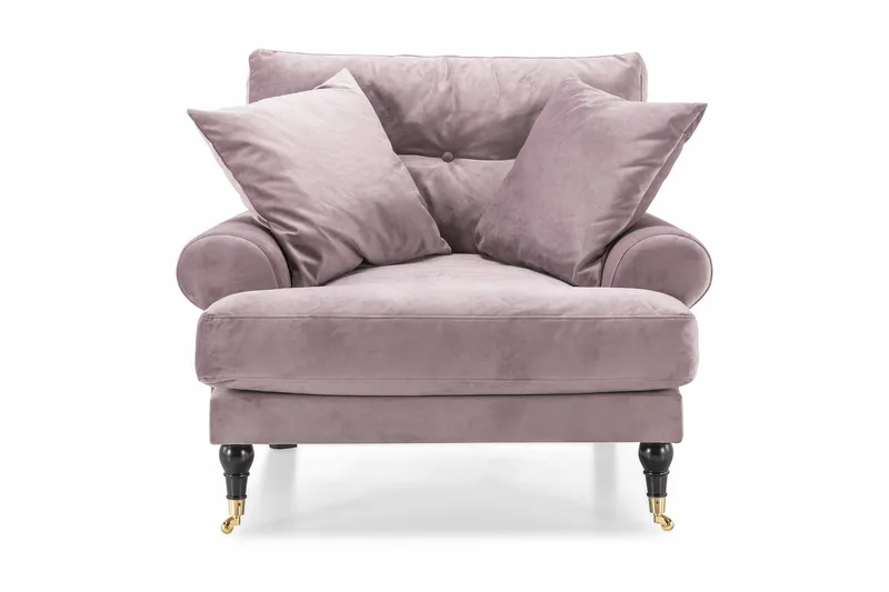 Andrew Sammetsfåtölj - Lila/Mässing - Möbler - Fåtölj & stolar - Fåtölj - Sammetsfåtölj
