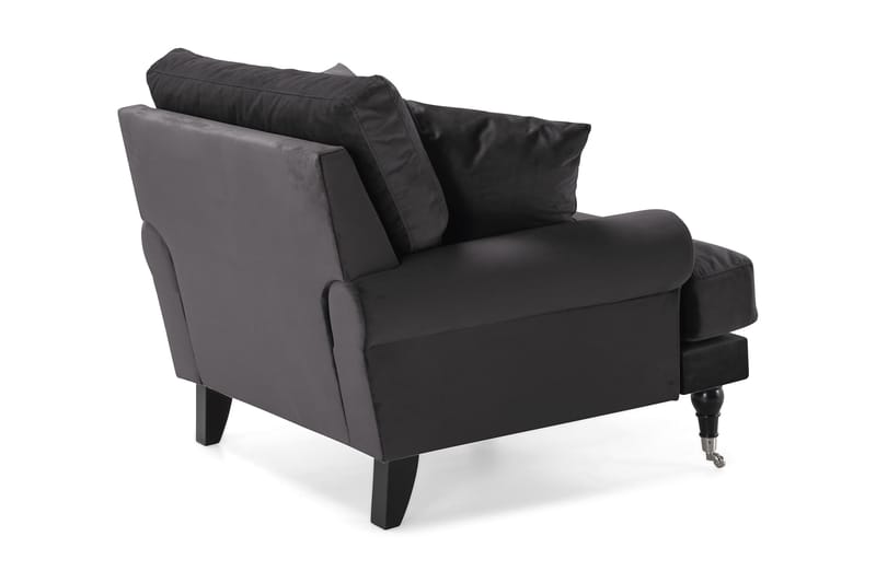 Andrew Sammetsfåtölj - Mörkgrå/Krom - Möbler - Fåtölj & stolar - Fåtölj - Sammetsfåtölj