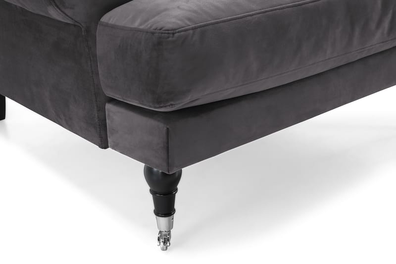 Andrew Sammetsfåtölj - Mörkgrå/Krom - Möbler - Fåtölj & stolar - Fåtölj - Sammetsfåtölj