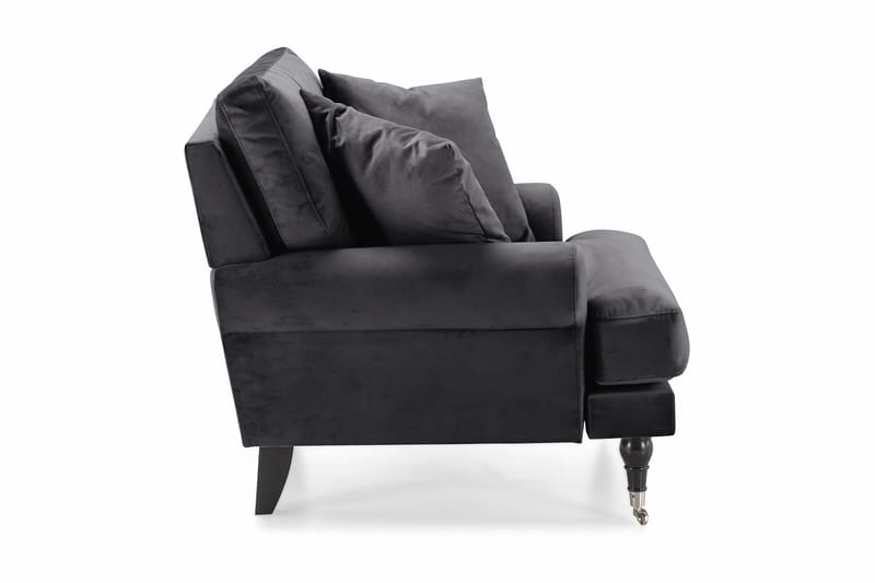 Andrew Sammetsfåtölj - Mörkgrå/Krom - Möbler - Fåtölj & stolar - Fåtölj - Sammetsfåtölj