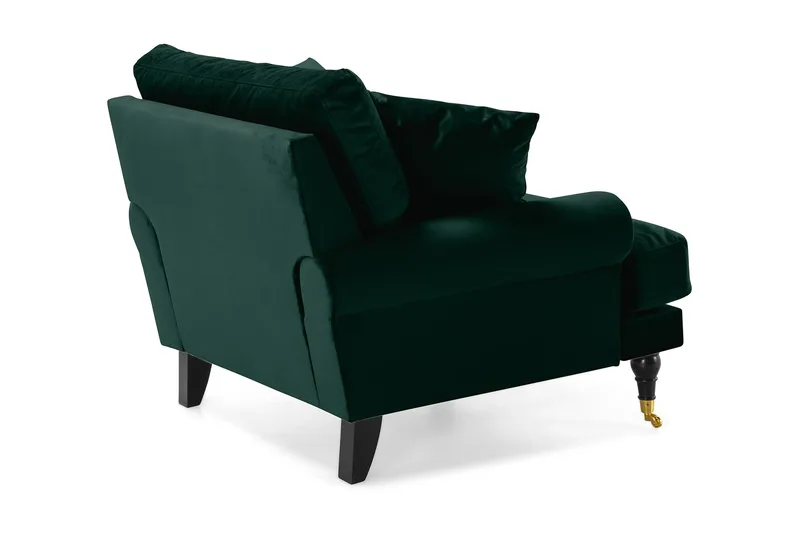 Andrew Sammetsfåtölj - Mörkgrön/Mässing - Möbler - Fåtölj & stolar - Fåtölj - Sammetsfåtölj