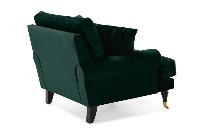 Andrew Sammetsfåtölj - Mörkgrön/Mässing - Möbler - Fåtölj & stolar - Fåtölj - Sammetsfåtölj