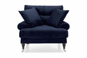 Andrew Sammetsfåtölj - Midnattsblå/Krom - Möbler - Fåtölj & stolar - Fåtölj - Sammetsfåtölj