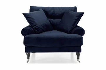 Andrew Sammetsfåtölj - Midnattsblå/Krom - Möbler - Fåtölj & stolar - Fåtölj - Sammetsfåtölj