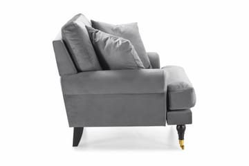 Andrew Sammetsfåtölj - Silvergrå/Mässing - Möbler - Fåtölj & stolar - Fåtölj - Sammetsfåtölj