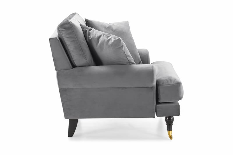 Andrew Sammetsfåtölj - Silvergrå/Mässing - Möbler - Fåtölj & stolar - Fåtölj - Sammetsfåtölj