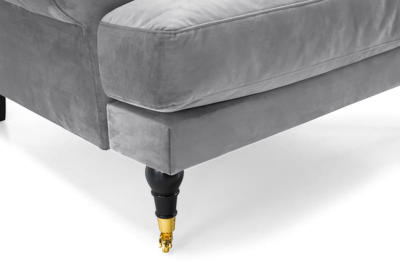 Andrew Sammetsfåtölj - Silvergrå/Mässing - Möbler - Fåtölj & stolar - Fåtölj - Sammetsfåtölj