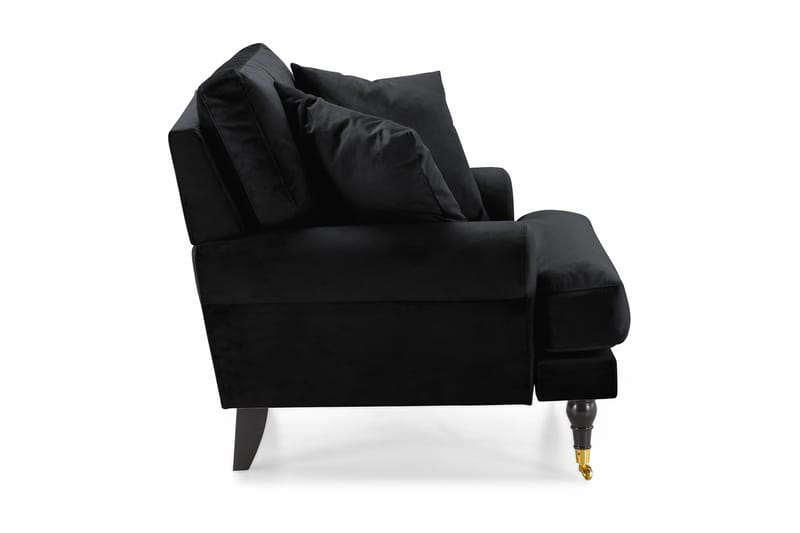 Andrew Sammetsfåtölj - Svart/Mässing - Möbler - Fåtölj & stolar - Fåtölj - Sammetsfåtölj