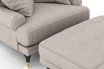 Fåtölj med Fotpall Webber - Beige|Krom - Möbler - Fåtölj & stolar - Fåtölj - Howard fåtölj