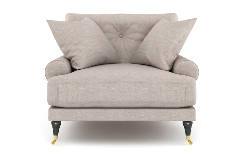 Fåtölj Webber - Beige|Mässing - Möbler - Fåtölj & stolar - Fåtölj - Howard fåtölj