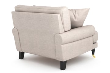 Fåtölj Webber - Beige|Mässing - Möbler - Fåtölj & stolar - Fåtölj - Howard fåtölj