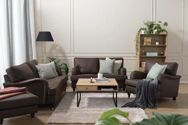 Howard Classic Fåtölj Konstläder - Vintage Brun - Möbler - Fåtölj & stolar - Fåtölj - Howard fåtölj