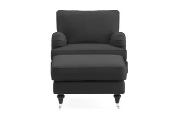 Howard Classic Fåtölj med Fotpall - Mörkgrå - Möbler - Fåtölj & stolar - Fåtölj - Howard fåtölj