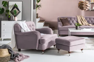 Howard Riviera Fåtölj med Fotpall - Lila - Möbler - Fåtölj & stolar - Fåtölj - Howard fåtölj