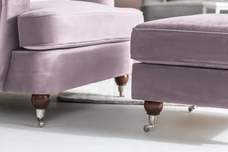 Howard Riviera Fåtölj med Fotpall - Lila - Möbler - Fåtölj & stolar - Fåtölj - Howard fåtölj