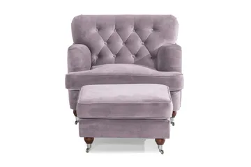 Howard Riviera Fåtölj med Fotpall - Lila - Möbler - Fåtölj & stolar - Fåtölj - Howard fåtölj